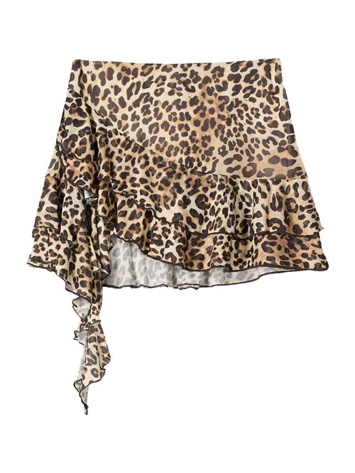 Bershka Nederdel  beige / brun / sort