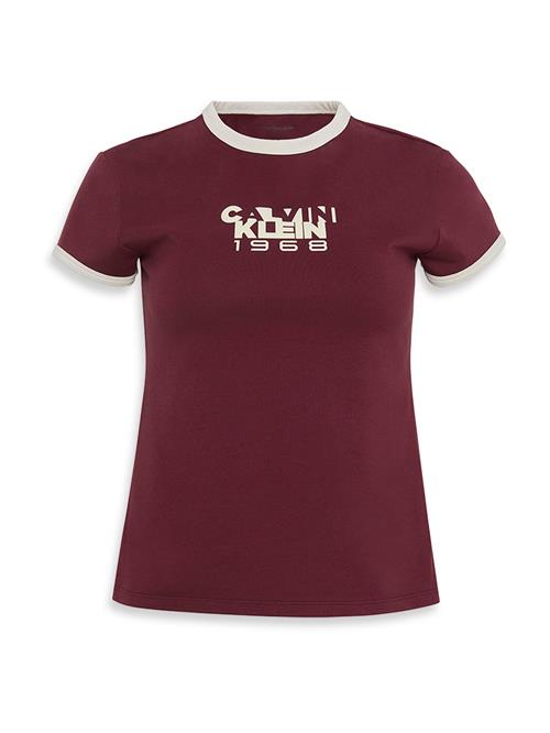 Calvin Klein Jeans Shirts '1968'  bordeaux / hvid