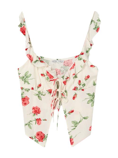 Se Bershka Overdel  grøn / lyserød / rød / hvid ved About You