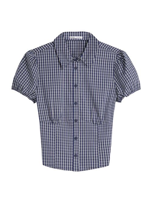 Bershka Bluse  marin / dueblå / hvid