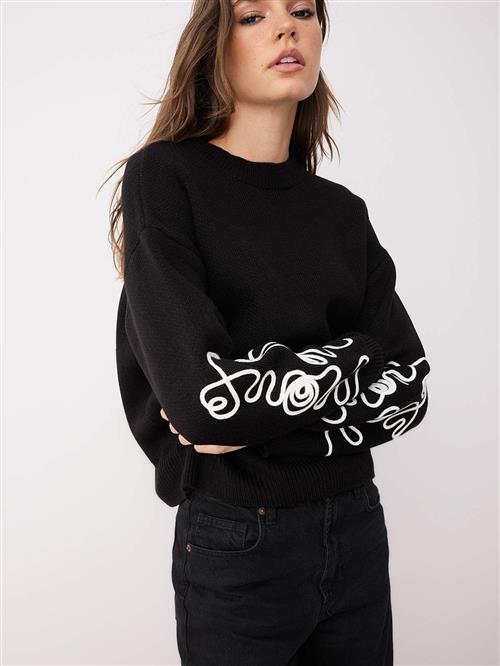 Trendyol Pullover  sort / hvid