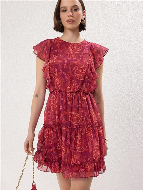 Trendyol Kjole  aubergine / lyserød / rød