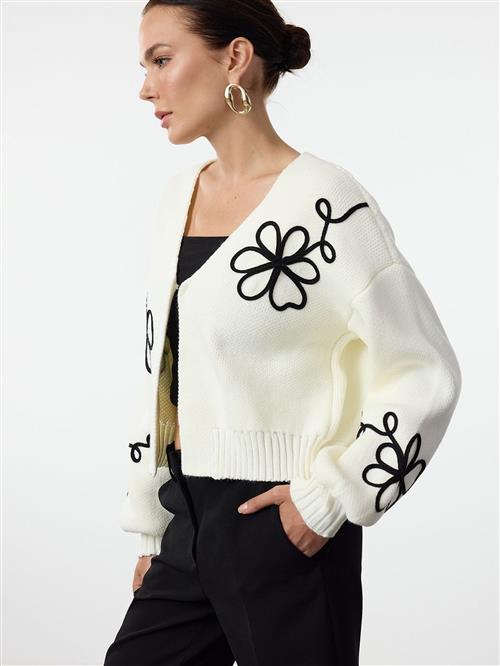 Trendyol Cardigan  elfenben / sort