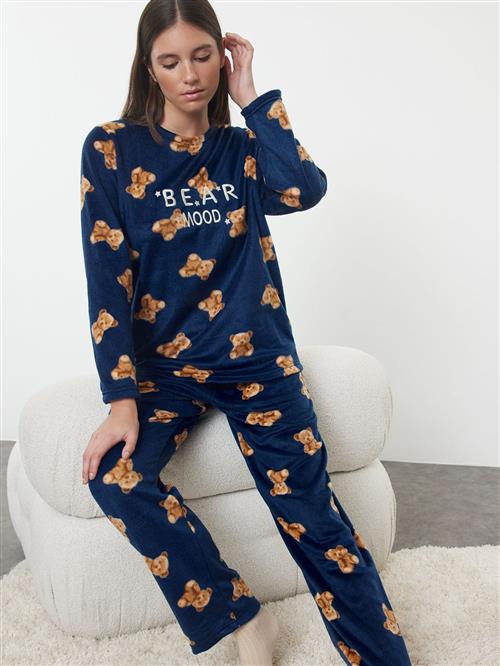 Trendyol Pyjamas  indigo / karamel / lysebrun / hvid
