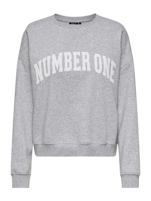 ONLY Sweatshirt  grå-meleret / hvid