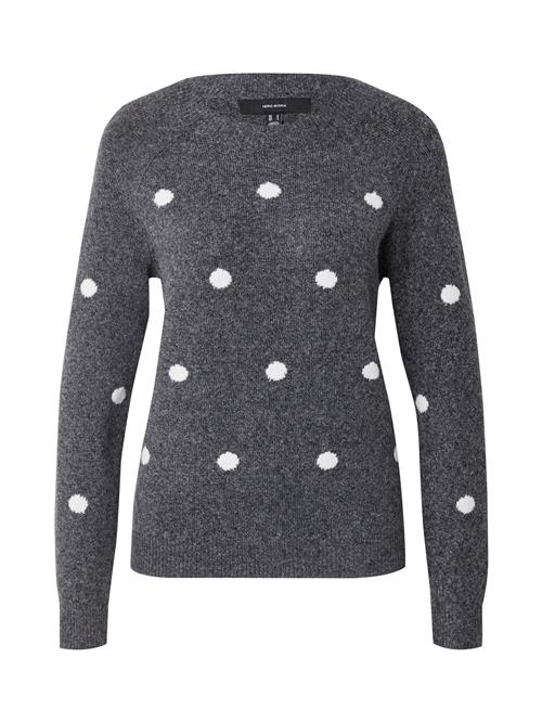 VERO MODA Pullover 'VMDOFFY INTARSIA'  mørkegrå / hvid