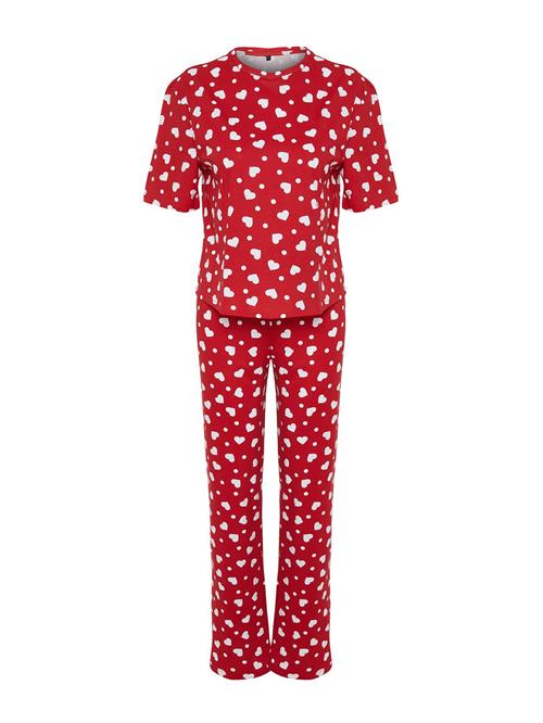 Trendyol Pyjamas  rød / hvid