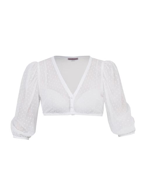MARJO Dirdnl-bluse 'Ahorntal'  hvid