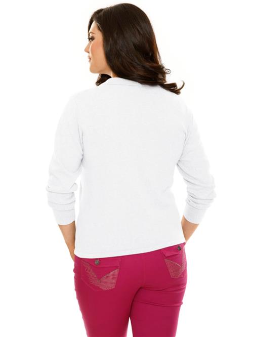 heine Cardigan  hvid-meleret