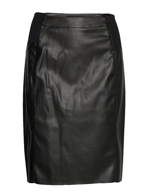 Se Vmbuttersia Hw Coated Skirt Noos Vero Moda Black ved Booztlet