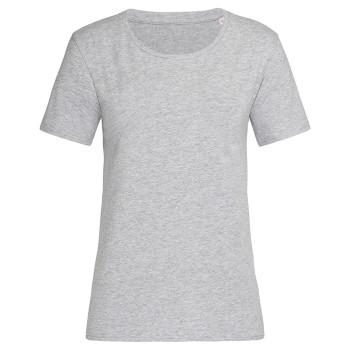 Stedman Claire Relaxed Women Crew Neck Gråmelerad ringspundet bomuld Large Dame