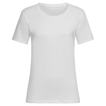 Stedman Claire Relaxed Women Crew Neck Hvid ringspundet bomuld X-Large Dame