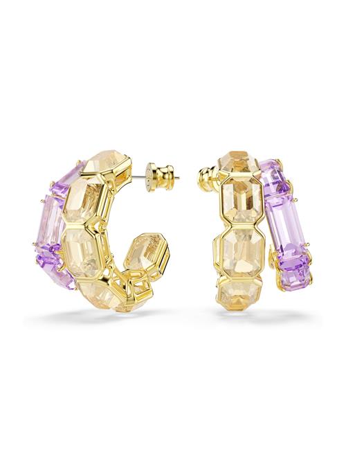 Swarovski Øreringe  lysebrun / guld / lilla