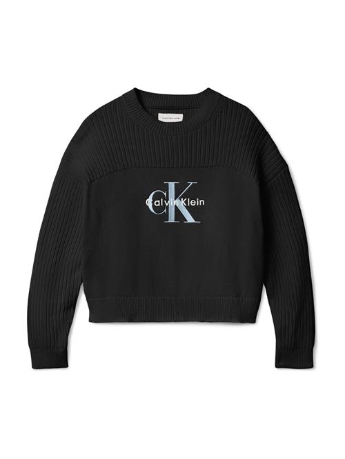 Calvin Klein Jeans Pullover  pastelblå / sort / hvid