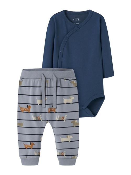 NAME IT Sæt 'NBMVROLLE'  creme / navy / pastelblå / brun