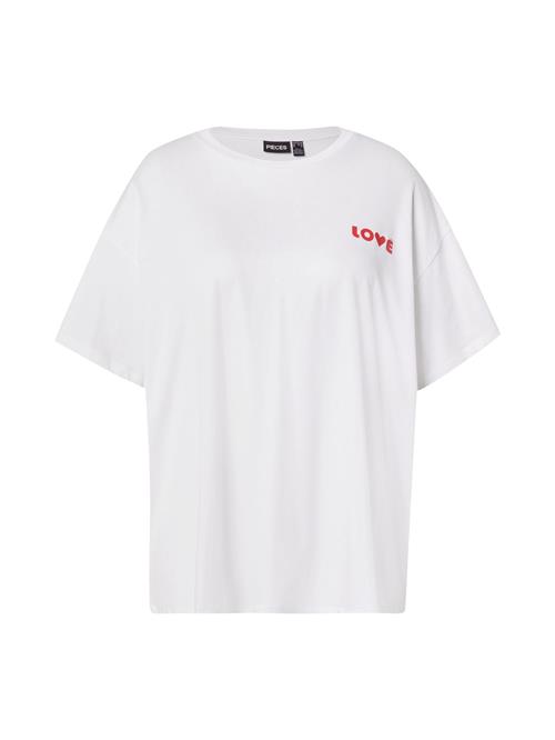 PIECES Curve Shirts 'PCJINDLE'  rød / hvid