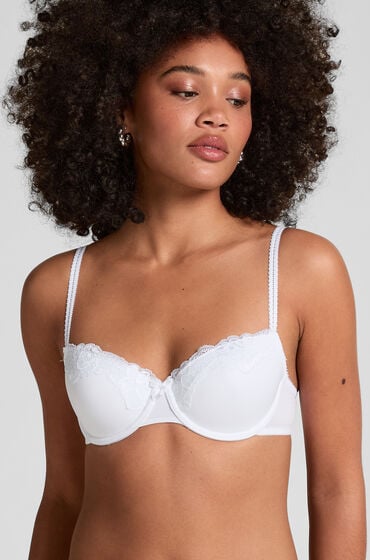 Hunkemöller Formstøbt bøjle-bh Secret Lace hvid