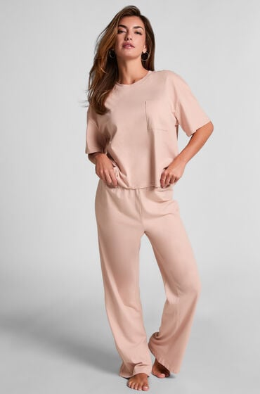 Hunkemöller Subtle pyjamassæt i jersey pink