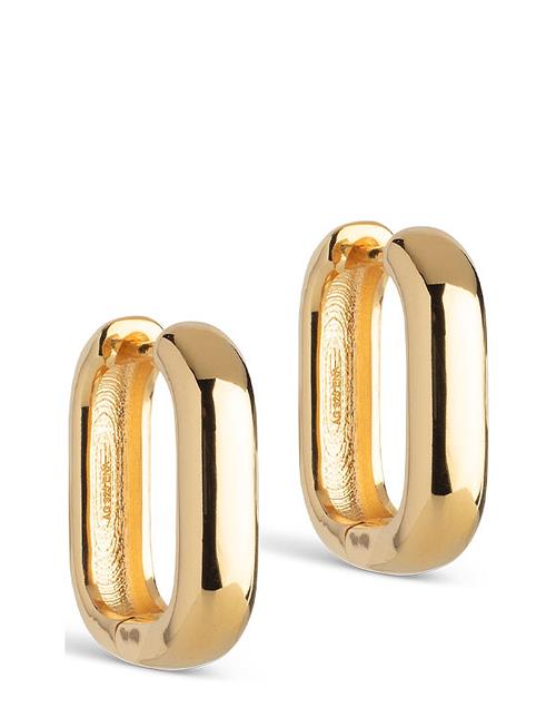 Square Hoops 18 Mm Enamel Copenhagen Gold