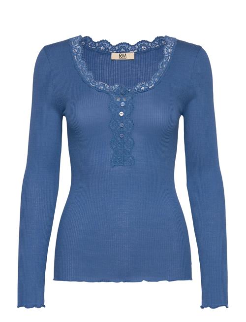 Rmwbalta Modal Ls Placket T-Shirt RM By Rosemunde Blue