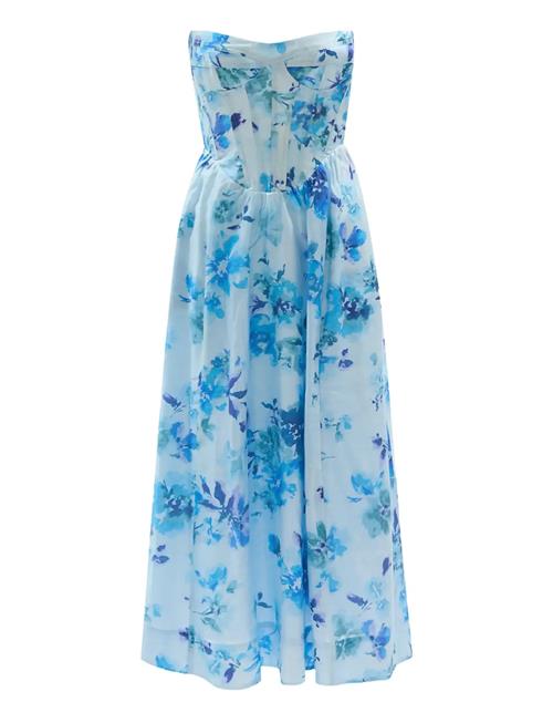 Lola Corset Midi Dress Bardot Blue