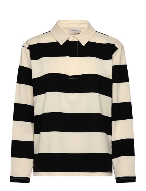 Polo Shirt From Freequent In A Soft Material With Classic, Sporty Stripes. The P FREE/QUENT Patterned