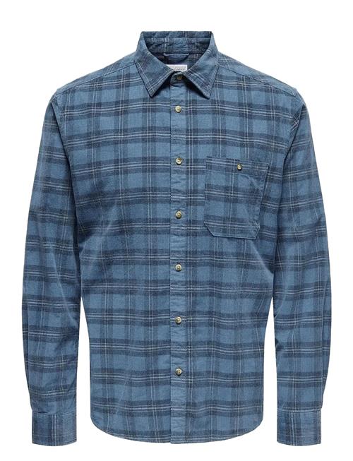 Onsnelson Reg Yarn Dye Cord Check Ls ONLY & SONS Blue