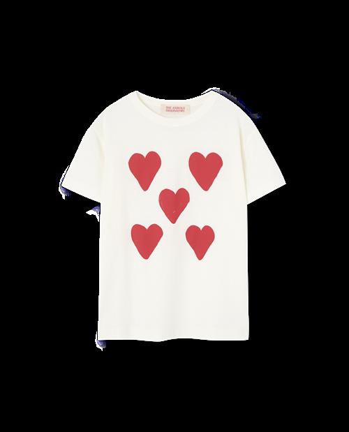 The Animals Observatory Rooster T-shirt Raw White  Raw White 10y  Hvid  10 år  Unisex