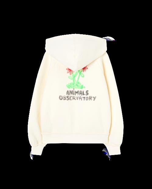 The Animals Observatory Beaver Hættetrøje Raw White  Raw White 10y  Hvid  10 år  Unisex