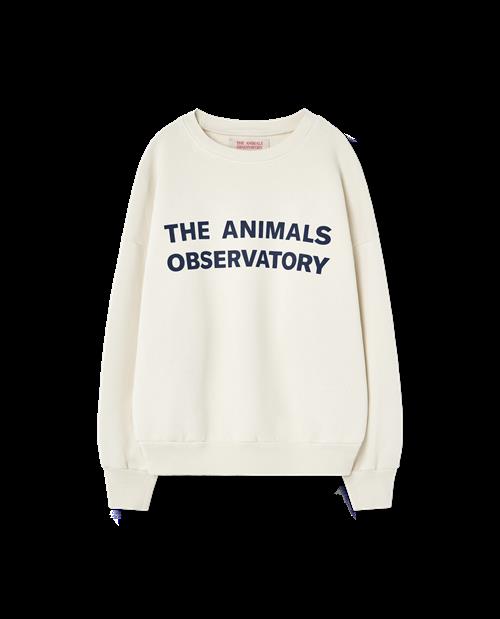 The Animals Observatory Leo Sweatshirt Raw White  Raw White 4y  Hvid  4 år  Unisex