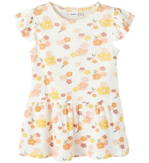 Name It Kjole - NmfPhalia - Rib - Bright White