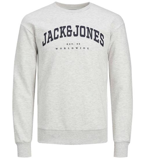 Jack & Jones Sweatshirt - JjeCaleb - White Melange