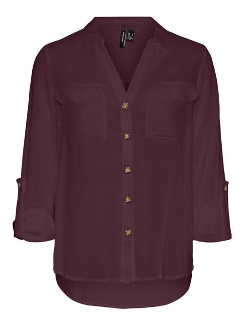 VERO MODA Bluse 'VMBUMPY'  vinrød