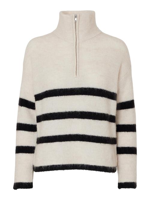 SELECTED Pullover 'Maline'  lysebeige / sort