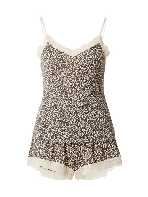 Hunkemöller Pyjamas 'Cami'  beige / lysebrun / sort