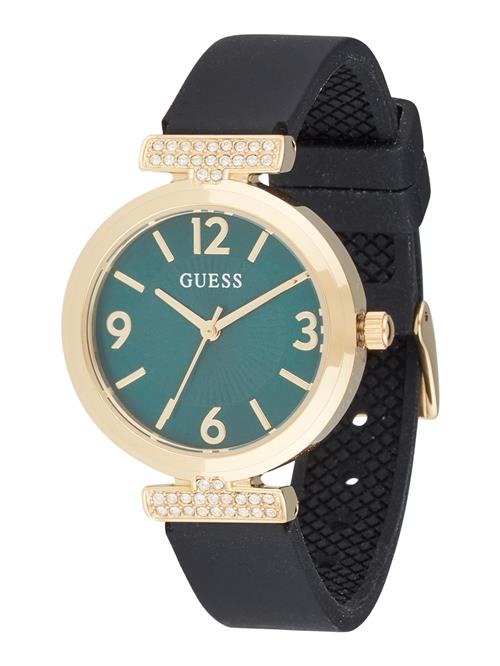 GUESS Analogt ur  guld / smaragd / transparent