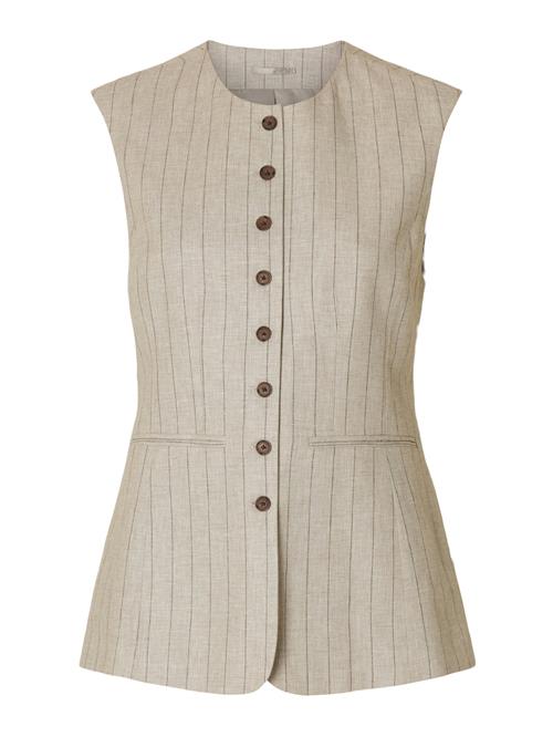 Se SELECTED Jakkesætsvest  beige-meleret ved About You