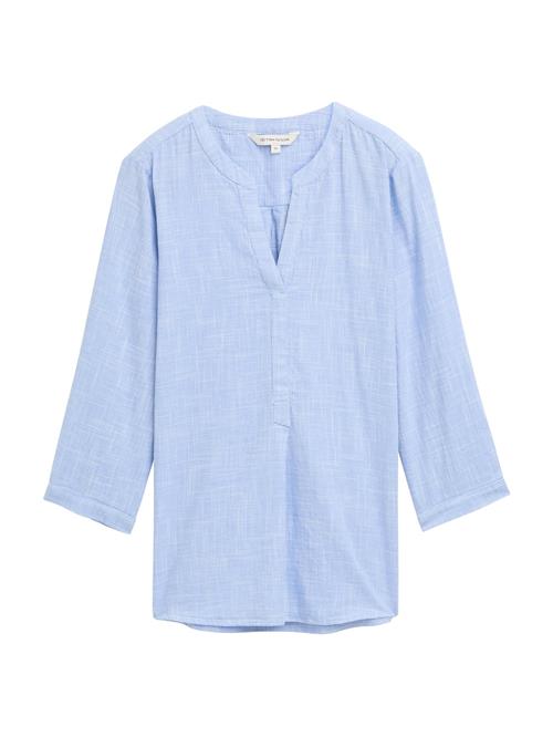 TOM TAILOR Bluse  lyseblå / hvid