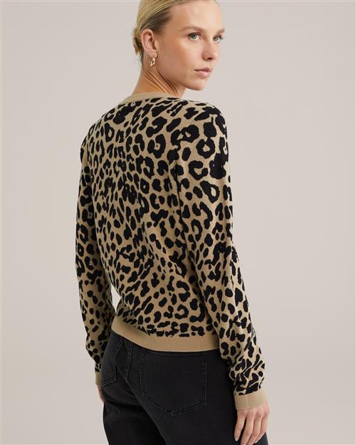 WE Fashion Cardigan  lysebrun / sort