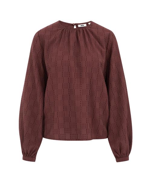 WE Fashion Bluse  mørkerød