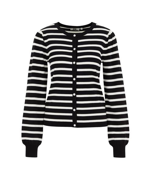 WE Fashion Cardigan  sort / hvid