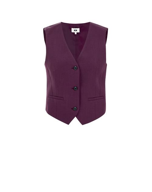 Se WE Fashion Jakkesætsvest  aubergine ved About You