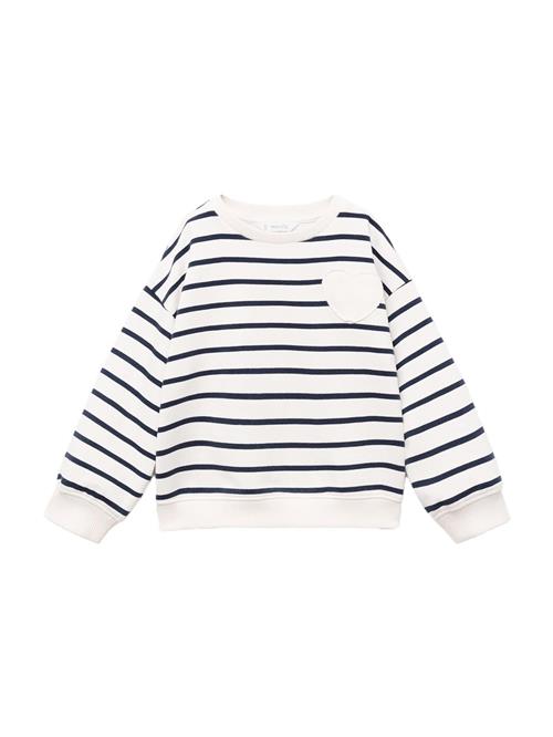 MANGO KIDS Sweatshirt 'HEART'  sort / offwhite