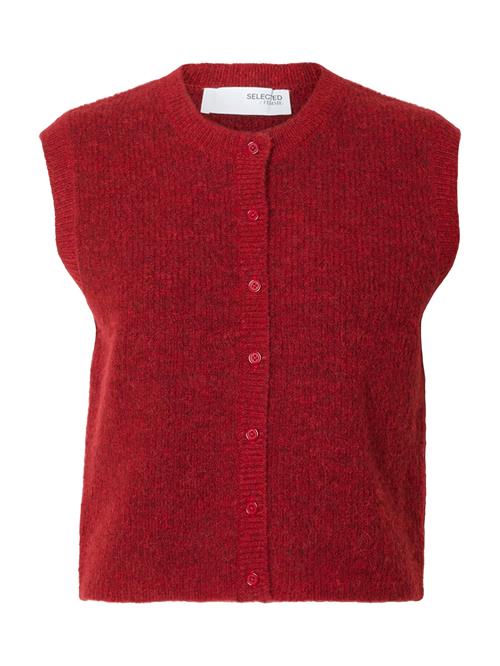 SELECTED Strikvest 'SLFLULU'  rødmeleret