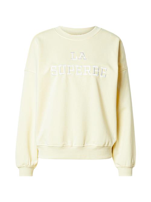 JDY Sweatshirt 'JDYMESA'  lysegul / hvid