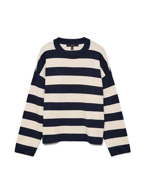 VERO MODA Pullover 'VMSilje'  creme / navy
