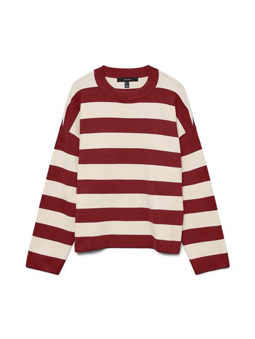 VERO MODA Pullover 'VMSilje'  creme / rød