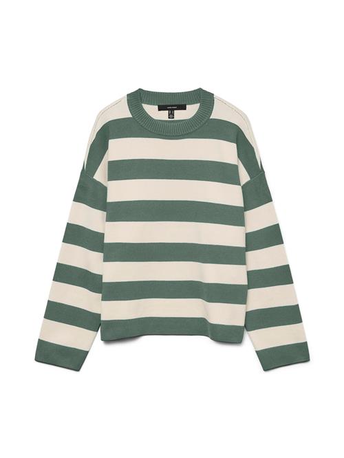 VERO MODA Pullover 'VMSilje'  jade / offwhite