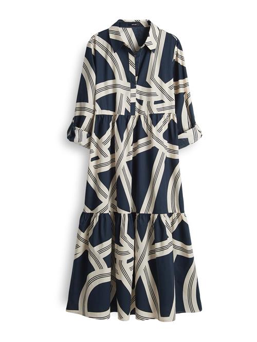 OPUS Kjole 'Werano'  navy / hvid