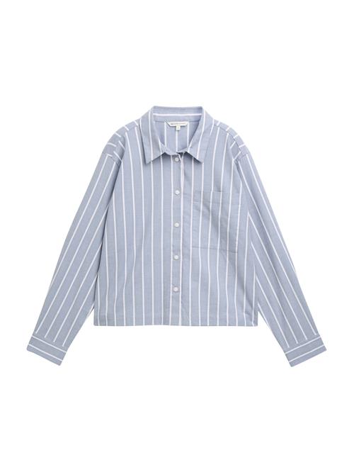 TOM TAILOR DENIM Bluse  dueblå / hvid